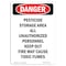 Signmission OSHA Sign, 10" Height, Rigid Plastic, Pesticide Storage Area All Unauthorized, Portrait OS-DS-P-710-V-1973 - alternate 1